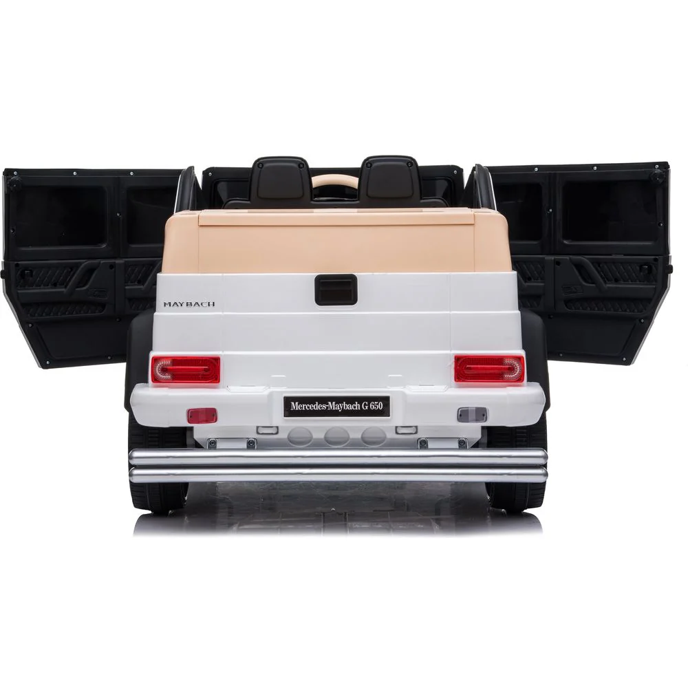 12V Mercedes Maybach G650 Landaulet 1-Seater Ride-On Car - White - Image 5
