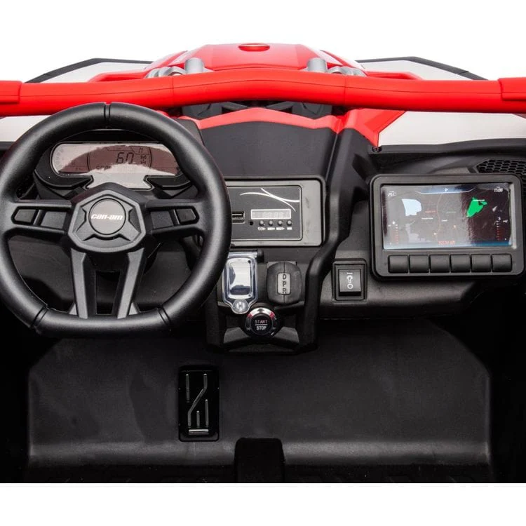 2x24V 4x4 Can Am Maverick 2 Seater Ride on UTV - Red - Image 7