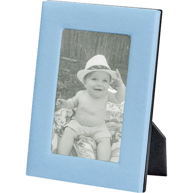 4" x 6" Leather Studio Frame - Light Blue - Image 2