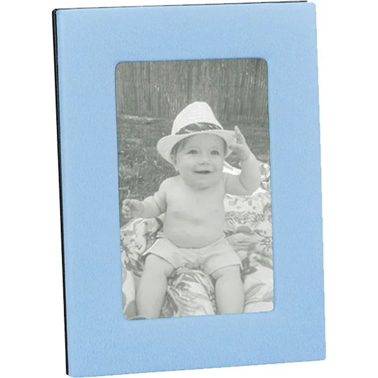 4" x 6" Leather Studio Frame - Light Blue - Image 3