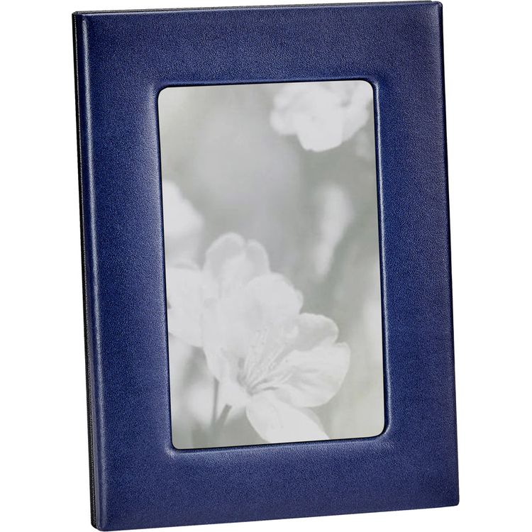 4" x 6" Leather Studio Frame - Navy Blue - Image 2