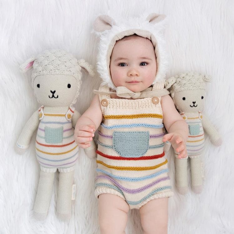 Regular 20" Avery the Lamb Hand-Knit Doll - Image 2