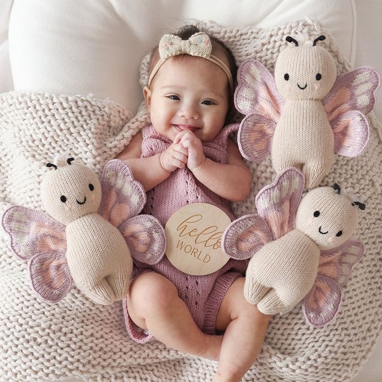 7" Baby Butterfly Hand-Knit Doll - Image 2