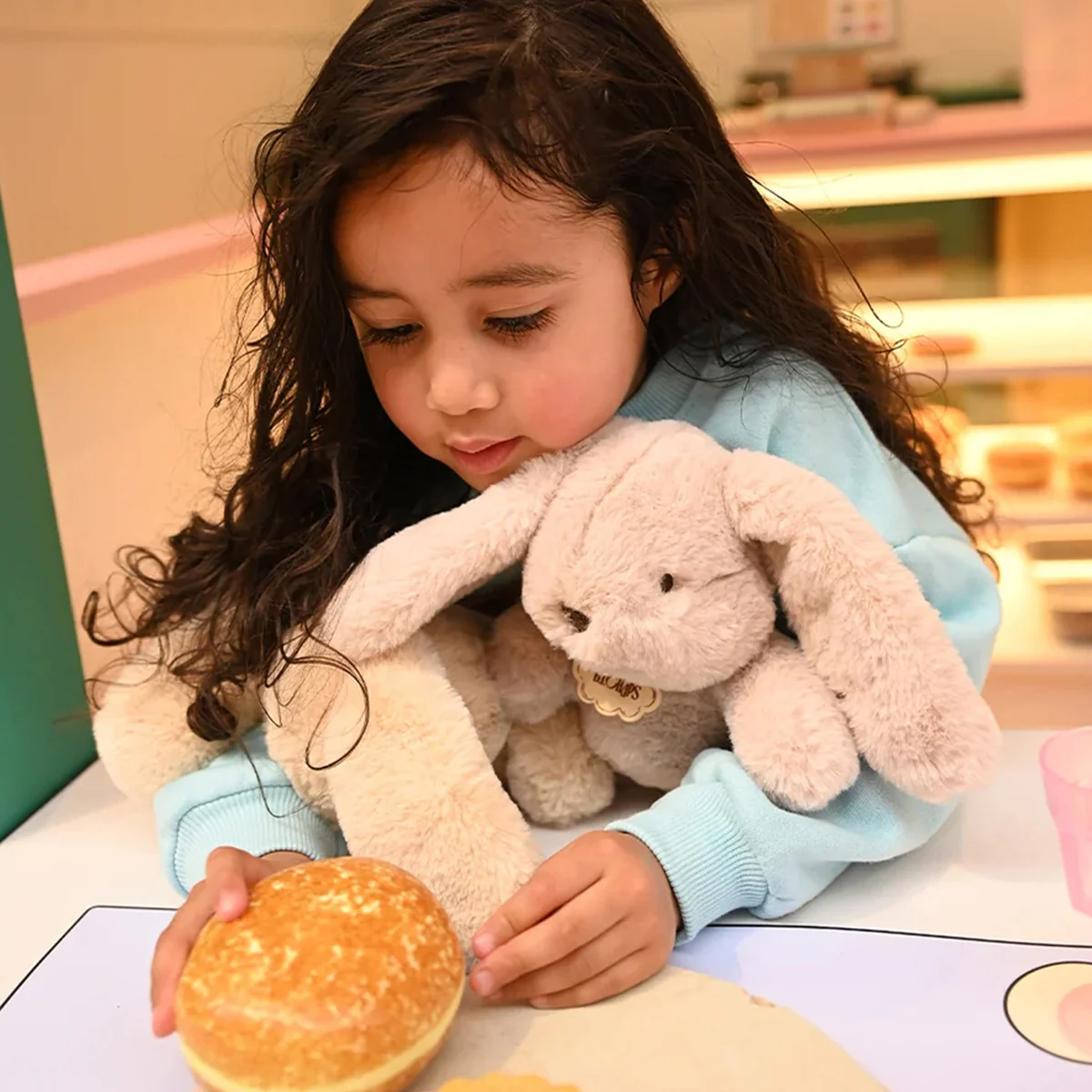BT Chaps Bubbles Bunny ECO Pink Plush - 7" - Image 2
