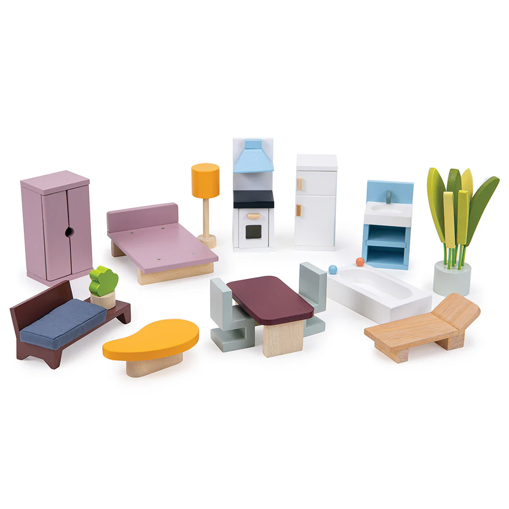 Cedar Chalet Dollhouse with Furniture - Image 3