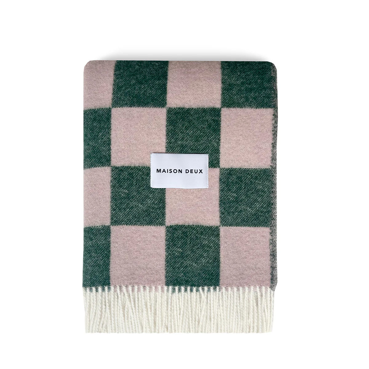 Checkerboard Blanket - Green/Pink