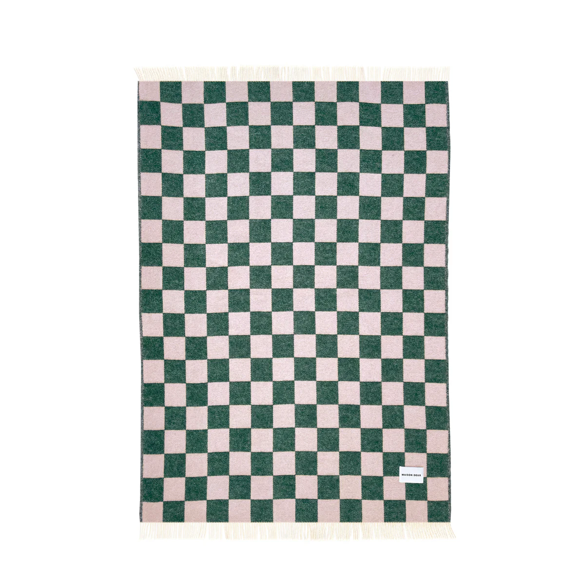 Checkerboard Blanket - Green/Pink - Image 3
