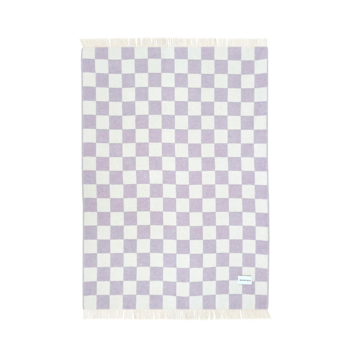 Checkerboard Blanket - Lilac/White - Image 3