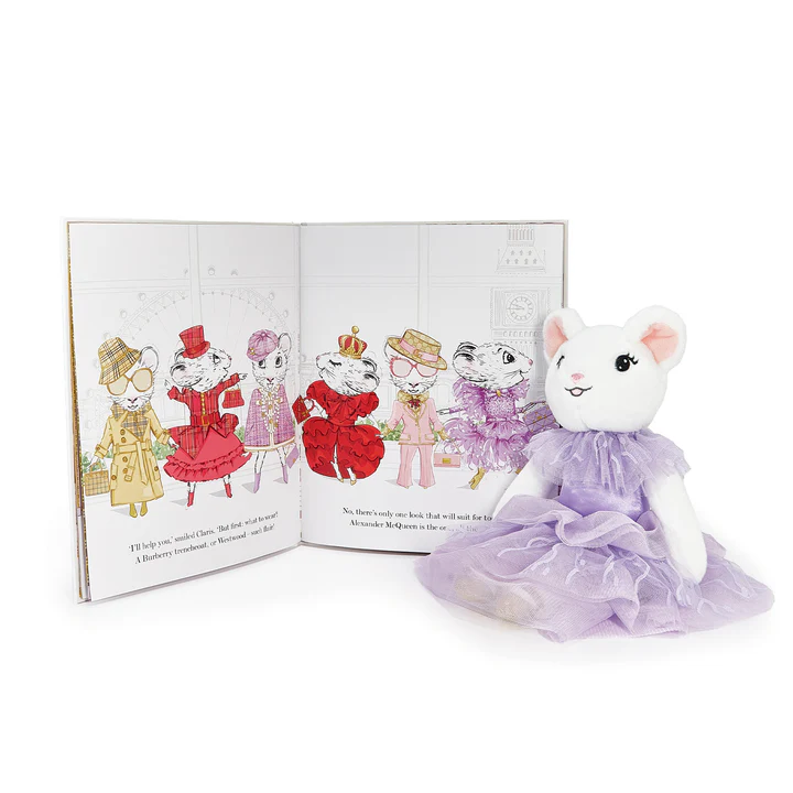 Claris The Mouse: The Secret Crown & Oh La La Lilac Plush Book Bundle - Image 3