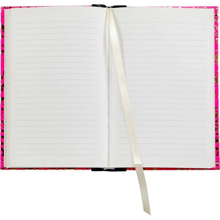 Composition Notebook in Neon Pink/Gold Leather - Image 3
