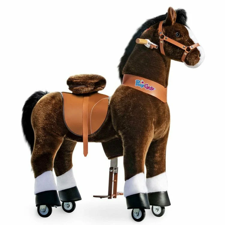Chocolate Brown Ride-On Horse - 7+ Years
