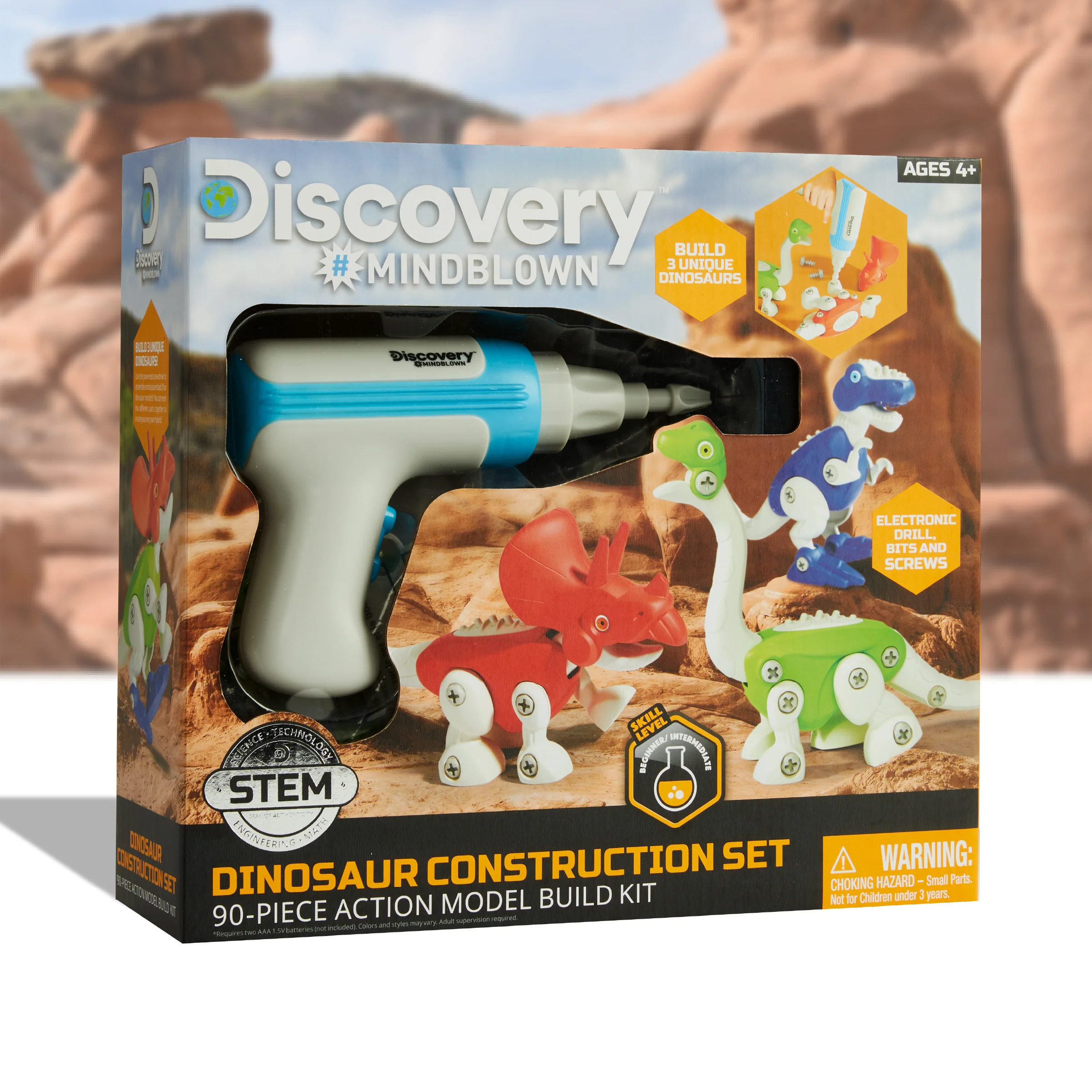 Dinosaur Construction Action Model Build Kit - 90 Pieces - Image 7