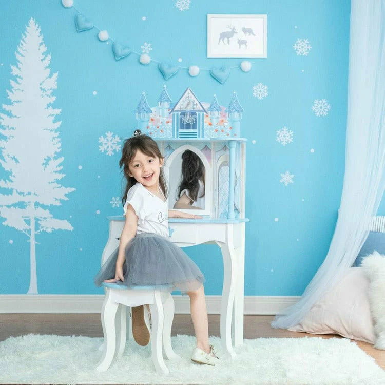Dreamland Castle Play Vanity Set - White/Ice Blue - Image 2