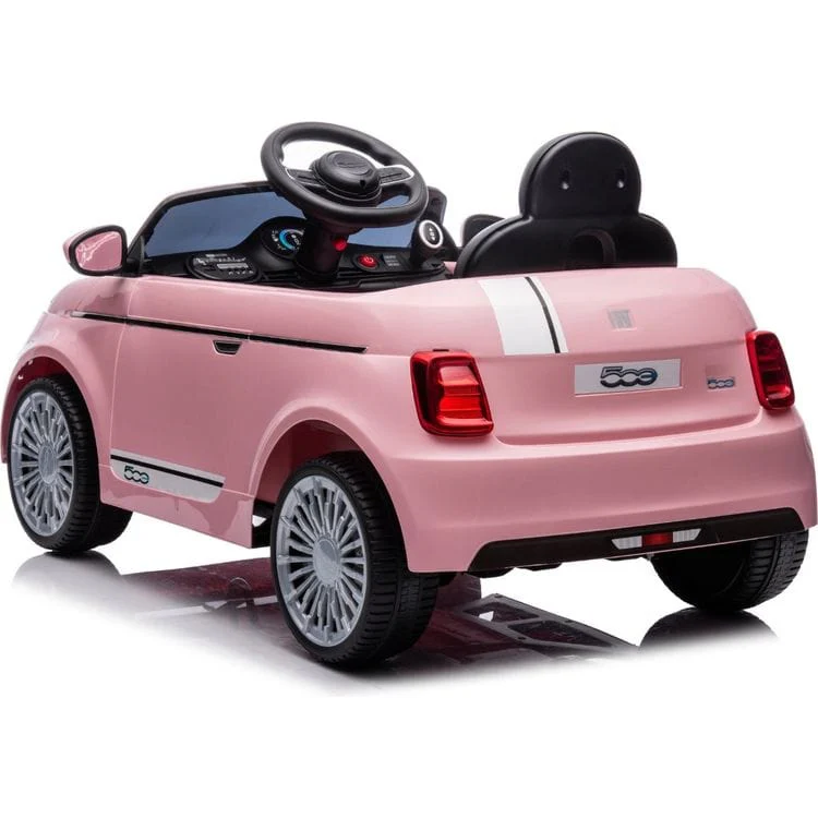 Fiat 500 12V Ride On Car - Pink - Image 5