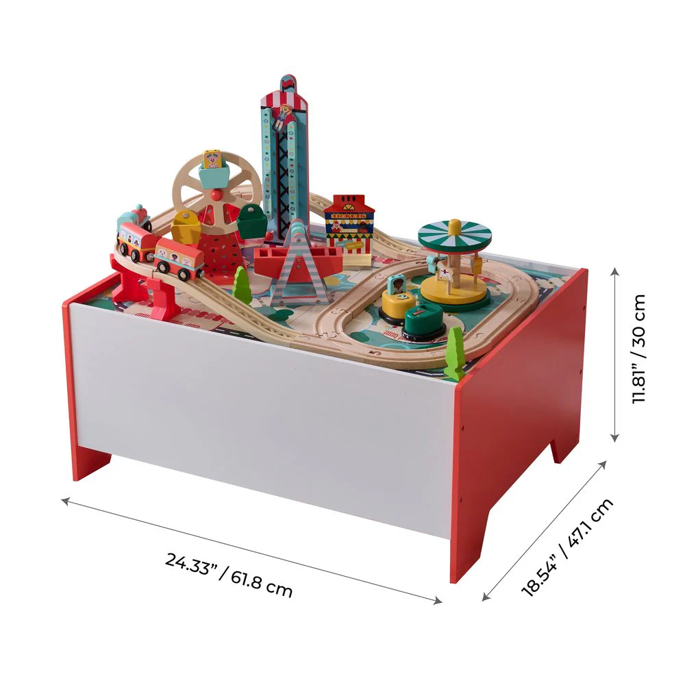 Florida Amusement Park Wooden Activity Table with 6 Mini-Games - Image 10
