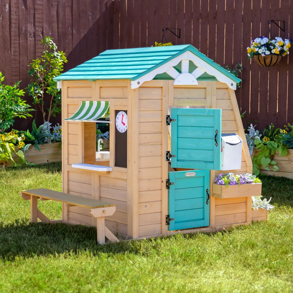 Gardenia Wooden Playhouse with Large Window & Kitchen - Image 5
