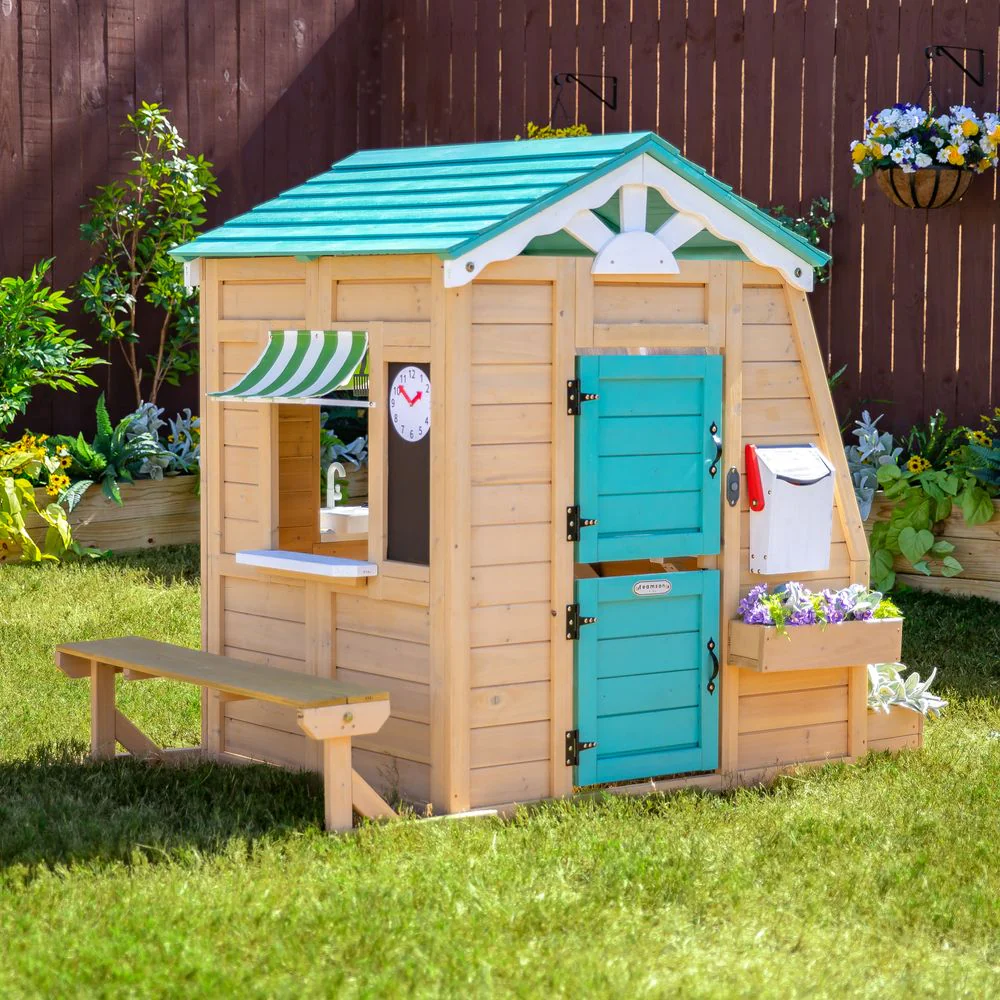 Gardenia Wooden Playhouse with Large Window & Kitchen - Image 6