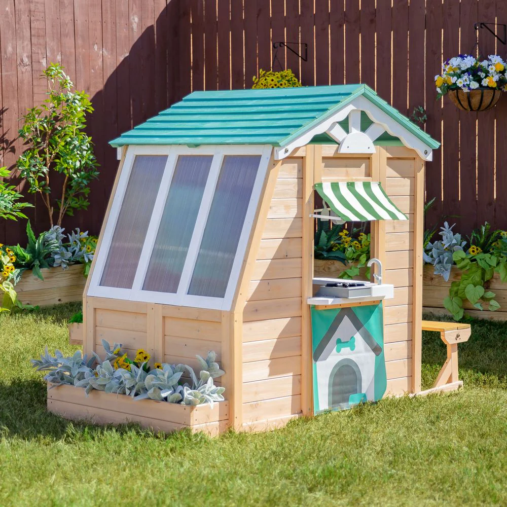 Gardenia Wooden Playhouse with Large Window & Kitchen - Image 8