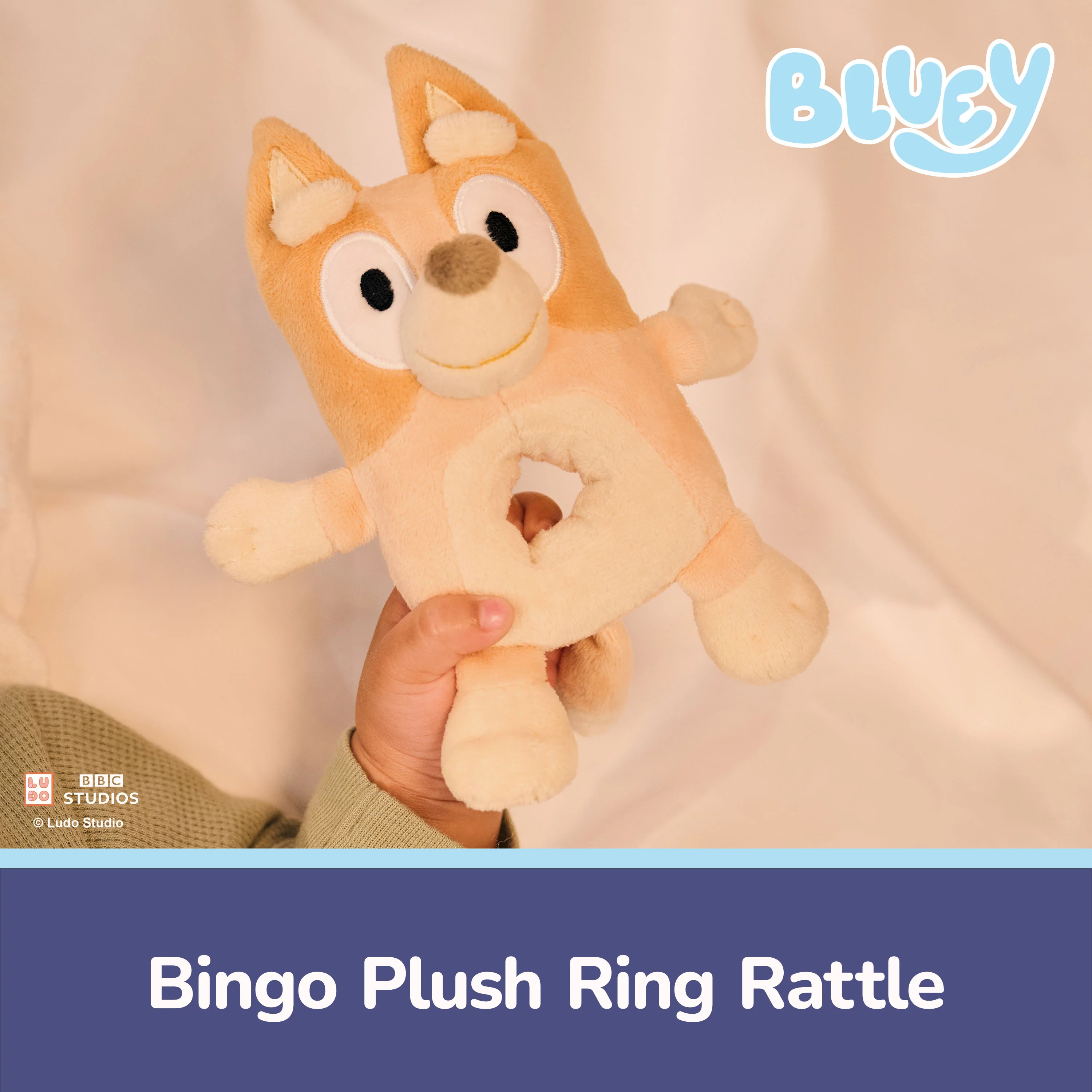 GUND Bingo Plush Ring Rattle - 6” - Image 4