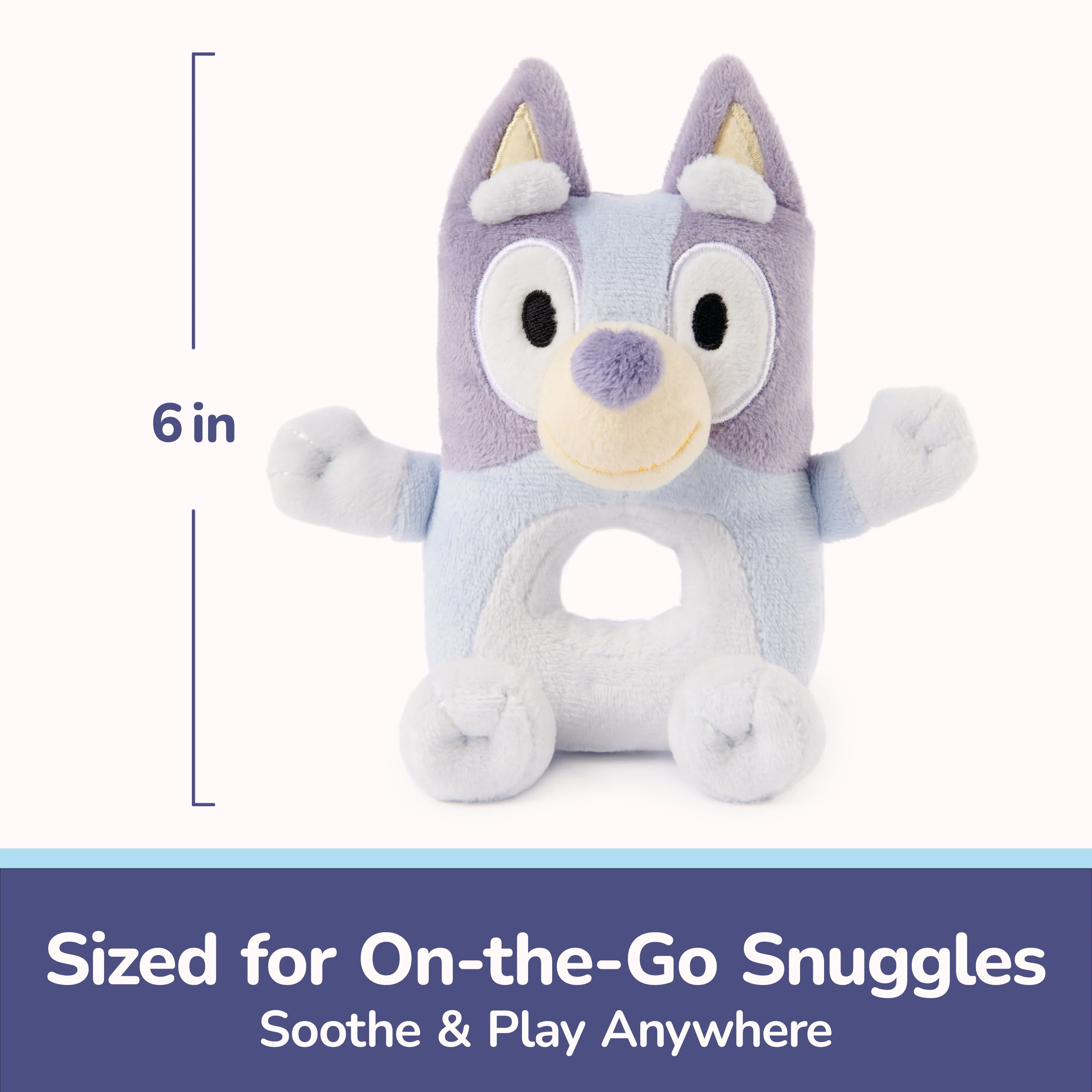 GUND Bluey Plush Ring Rattle - 6” - Image 5