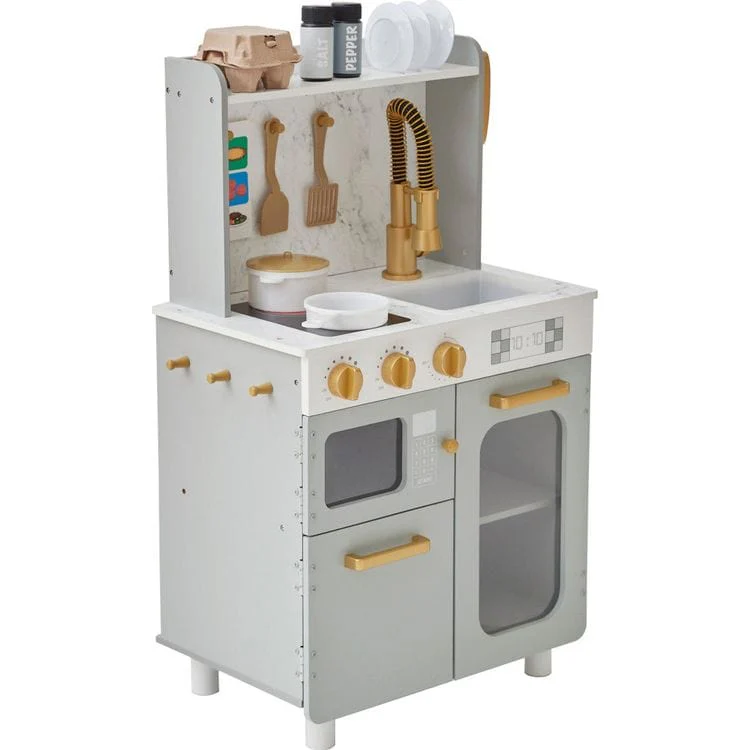 Little Chef Memphis Play Kitchen - Gray/Gold - Image 4
