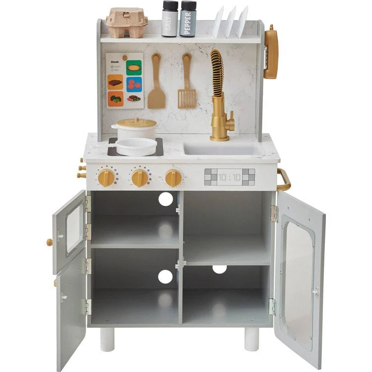 Little Chef Memphis Play Kitchen - Gray/Gold - Image 5