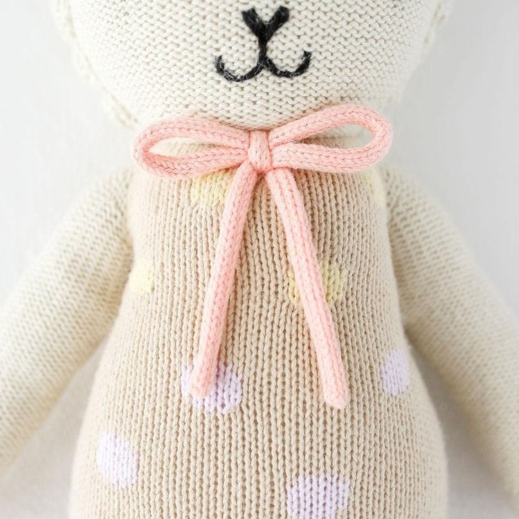 Regular 20" Lucy the Lamb (Pastel) Hand-Knit Doll - Image 4