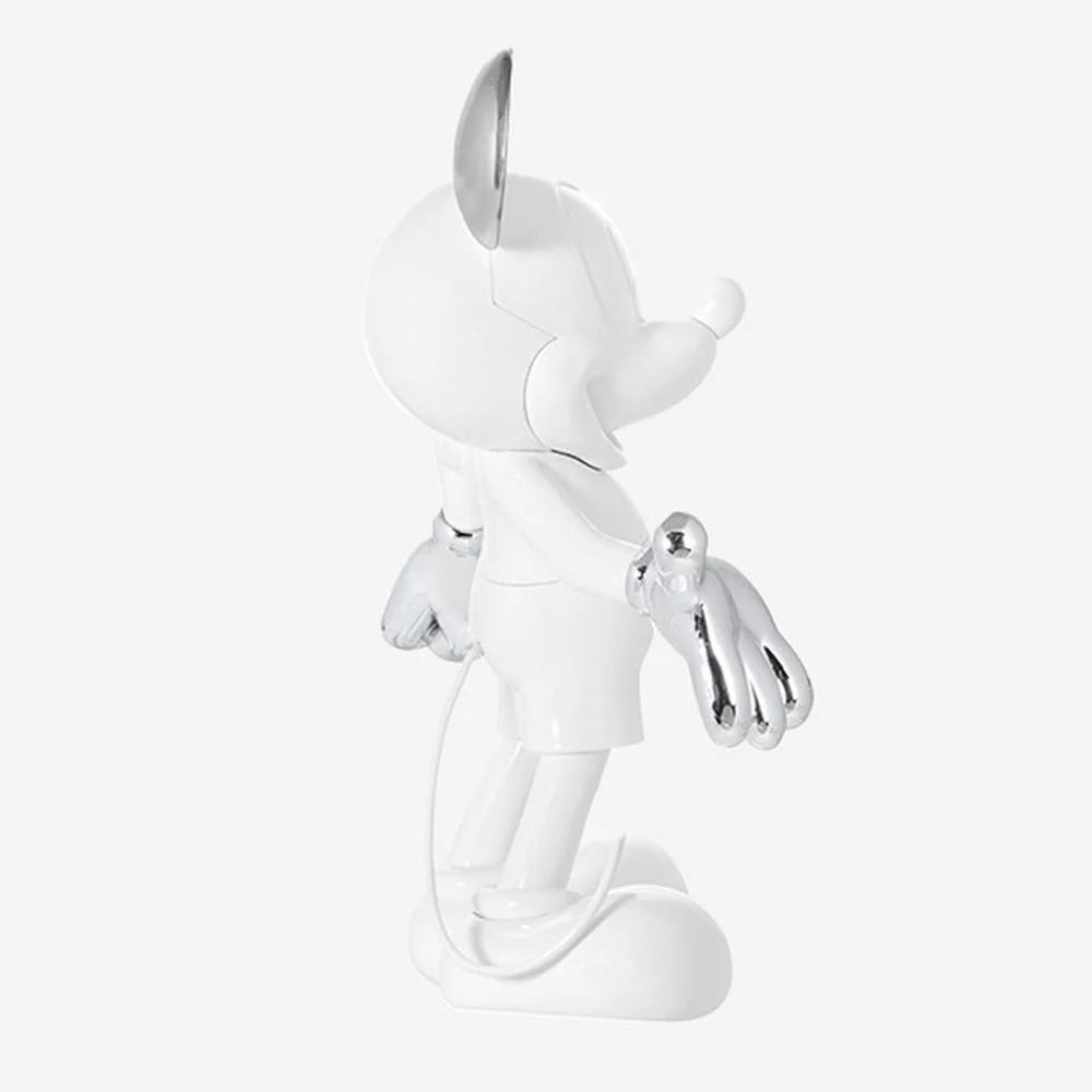 Mickey Mouse 12" Welcome Studio Figurine - White & Silver - Image 7
