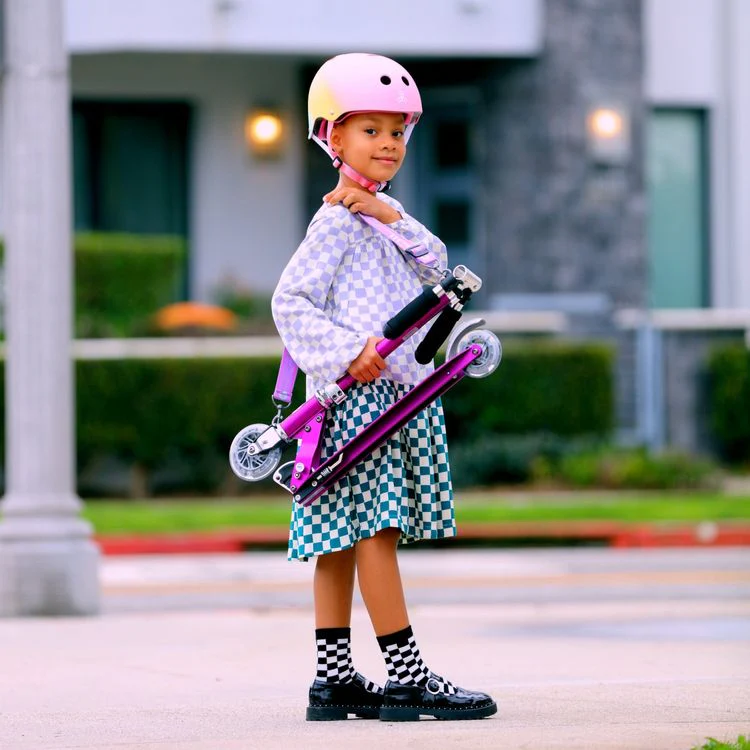 Micro Sprite LED Scooter - Purple Stripe - Image 3