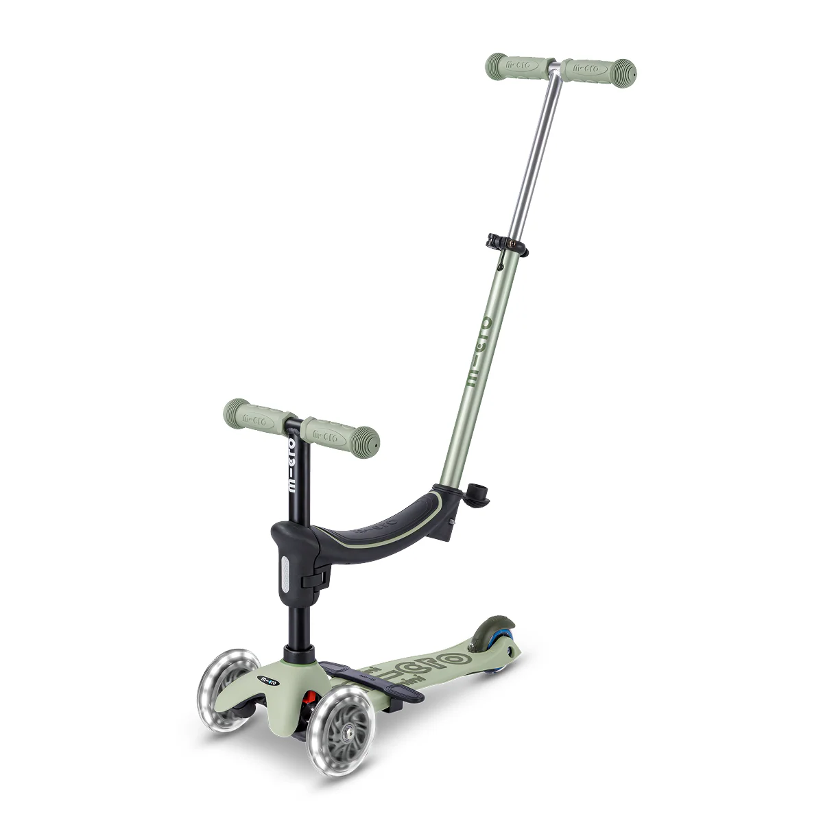 Mini Deluxe Rock & Go LED Scooter - Olive Sage