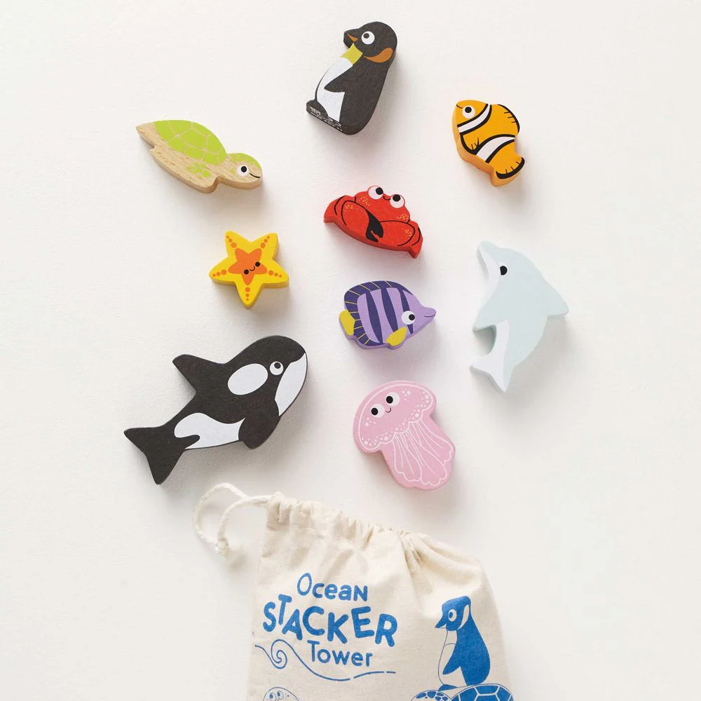 Ocean Life Stacking Animals & Bag - Image 3