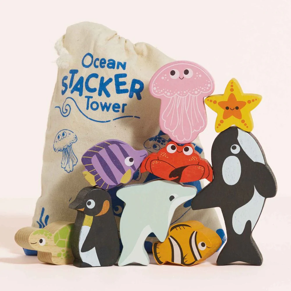 Ocean Life Stacking Animals & Bag - Image 7