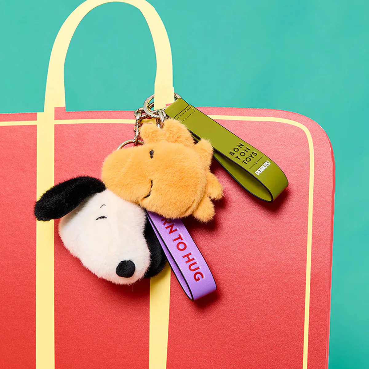Peanuts Snoopy Fuzzy Eco Bag Charm - 3" - Image 2
