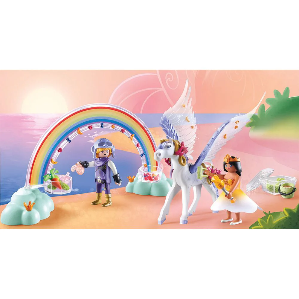 Pegasus with Rainbow in the Clouds Playset - Image 2