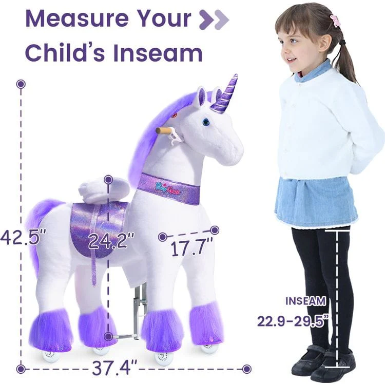 Purple Model U Ride-On Unicorn - 7+ Years - Image 5