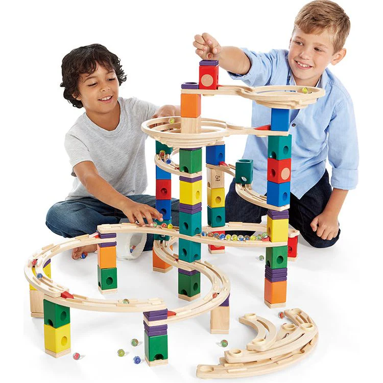 Quadrilla Cyclone Wooden Marble Run Blocks - Image 2