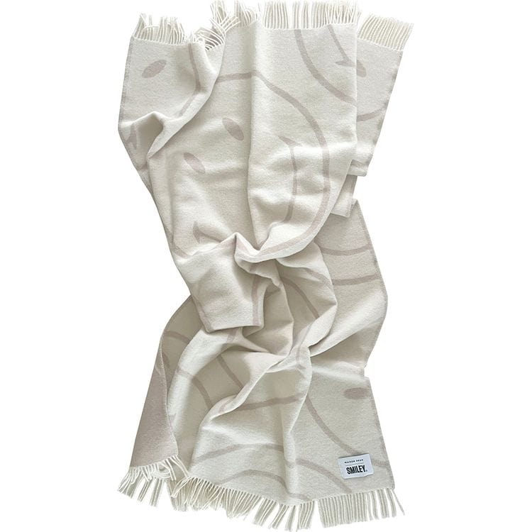 Smiley Blanket - White/Grey - Image 2