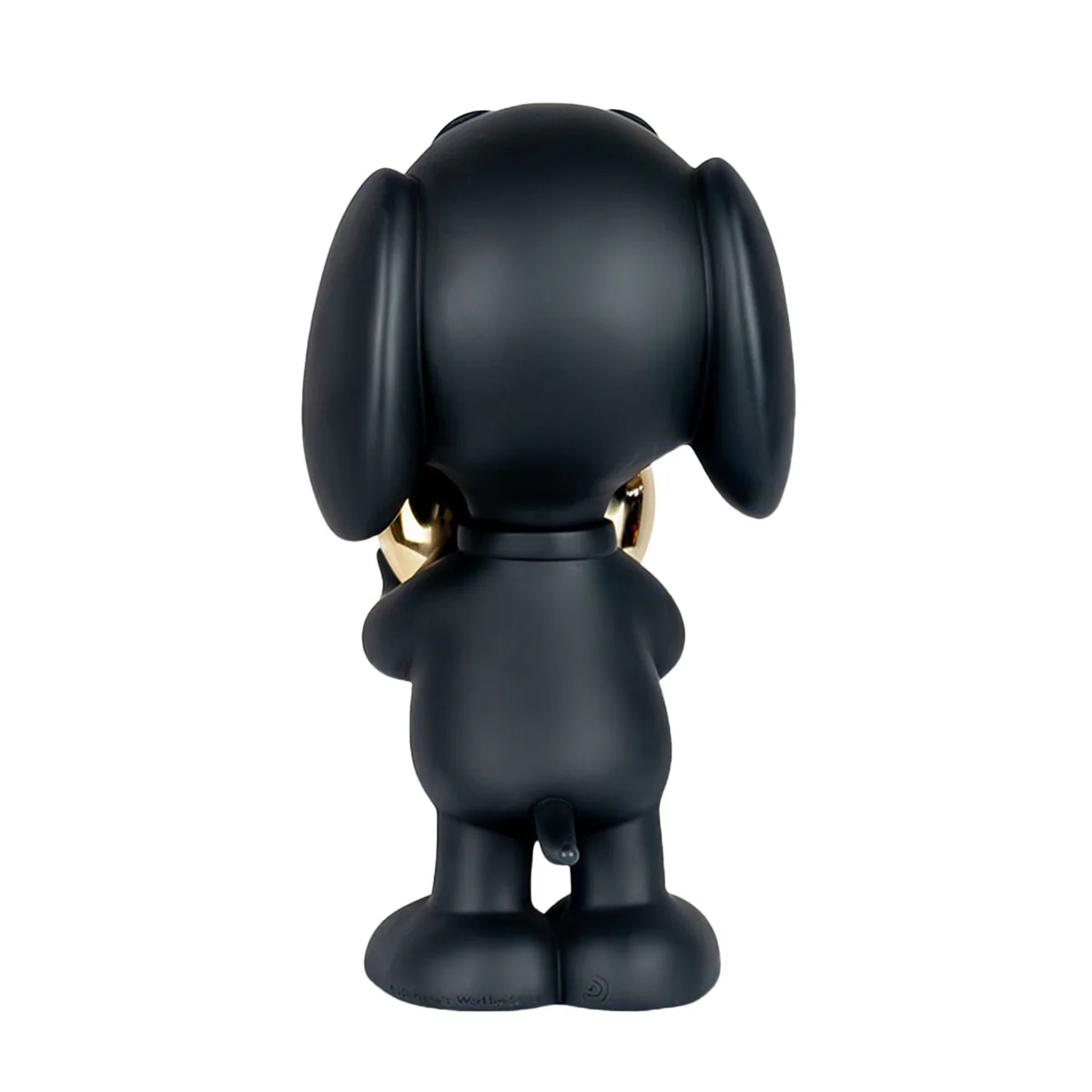 Snoopy Matte Black Figure with Chrome Gold Heart - 21.6" - Image 6
