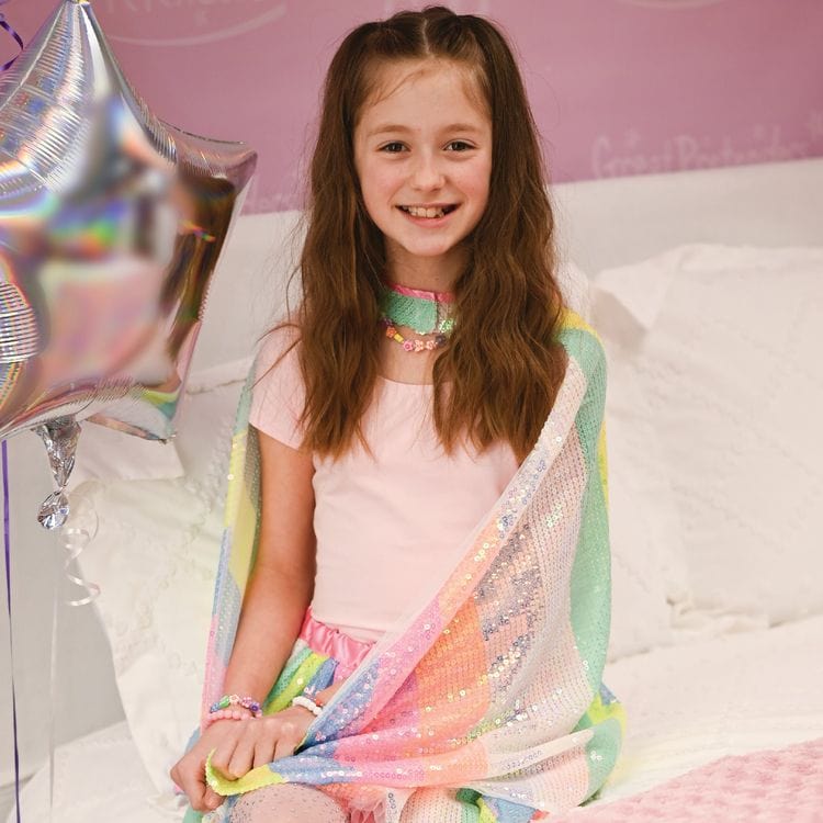 Stripy Sequin Cape -  Size 4-6 Years - Image 2
