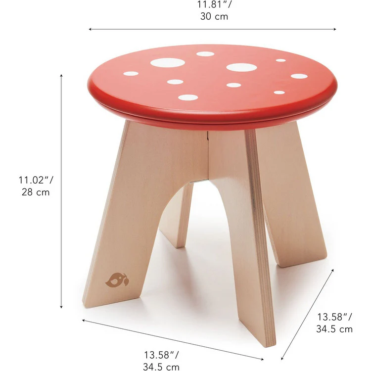 Wooden Toad Stool - Image 3