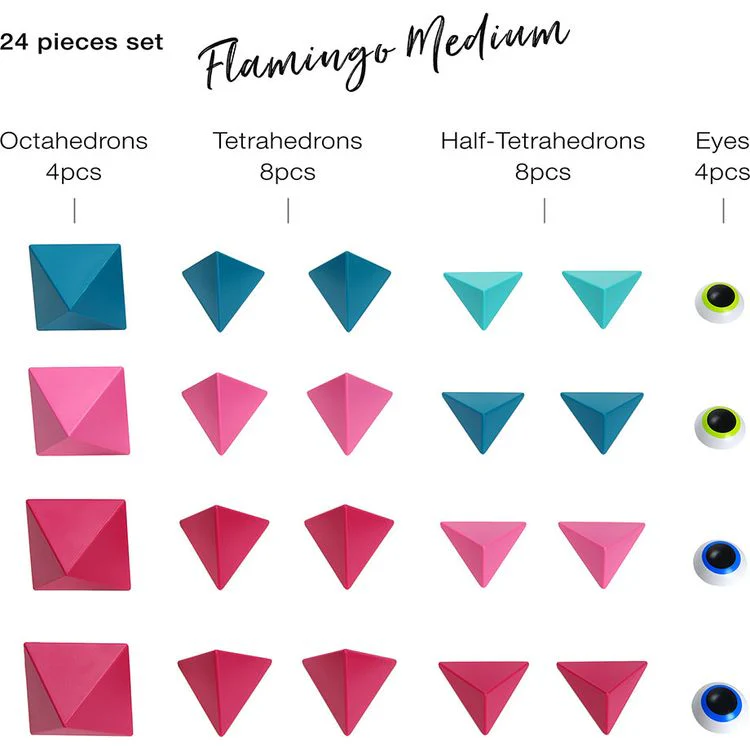 Trido Flamingo Medium Magnet Building Set - 24 Pieces - Image 2
