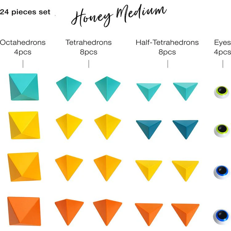 Trido Honey Medium Magnet Building Set - 24 Pieces - Image 2