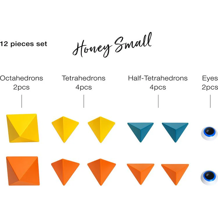 Trido Honey Small Magnet Building Set - 12 Pieces - Image 2