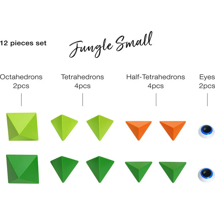 Trido Jungle Small Magnet Building Set - 12 Pieces - Image 2